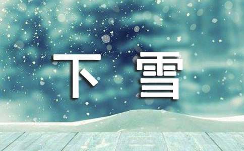 下雪的感言